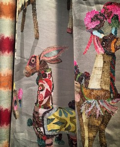 tejido colorido animales